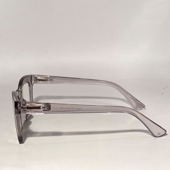 1291 Gretchen Reading Glasses 1.5 Square Clear Gray Frames Oversize NWT - Picture 4 of 9